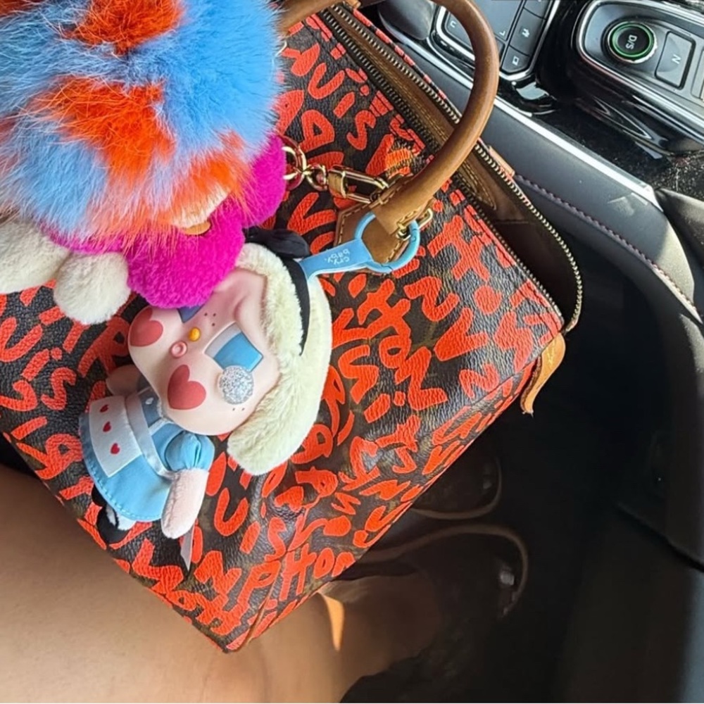 Pop Mart Sunset Concert Crybaby Plush Pendant Bright Orange - Picture 4 of 10